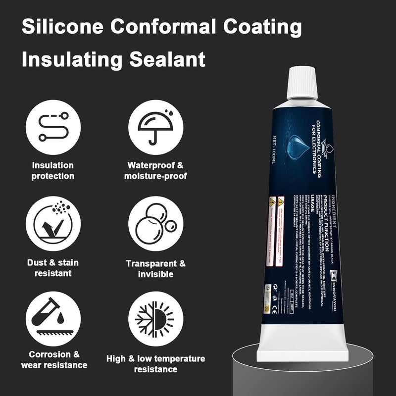 1DFAUL 200ml White Conformal Coating for Electronics, Silicone Conformal Coating Insulating Sealant, Waterproof, Dust& Moisture Resistant, for Reliable Electronic Components Protection - Image 5